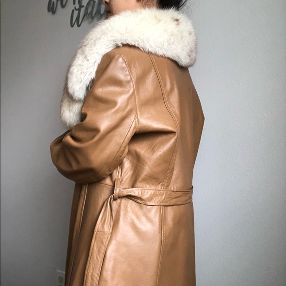 Vintage 24k Leather By Dan di modes Carmel Coat - Picture 3 of 8